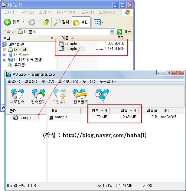 V3 Zip 압축 프로그램 리뷰 대용량 파일 압축 문제점 네이버 블로그