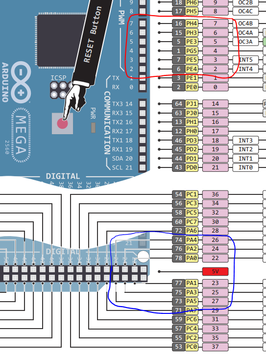 Arduino Mega 2560 Informative Pinout And Circuit Diag 7969