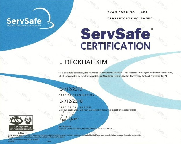 servsafe manager certification