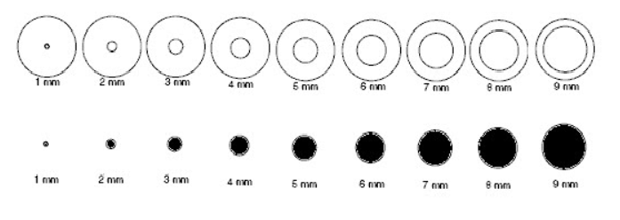 normal pupils size chart