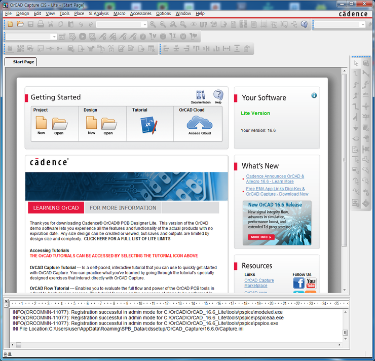 orcad lite 16.6