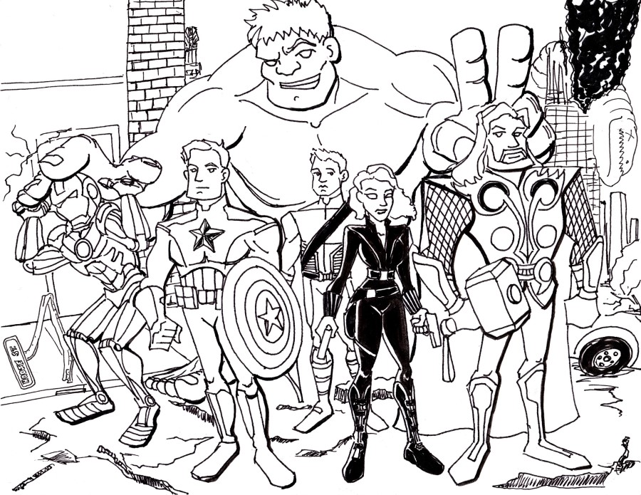 Avengers coloring (어벤져스 색칠공부) : 네이버 블로그