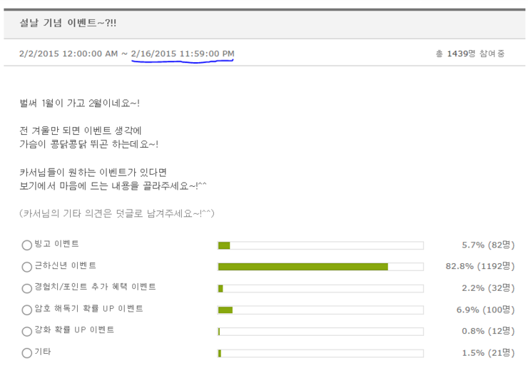 근하신년 패치일 2월17일이다