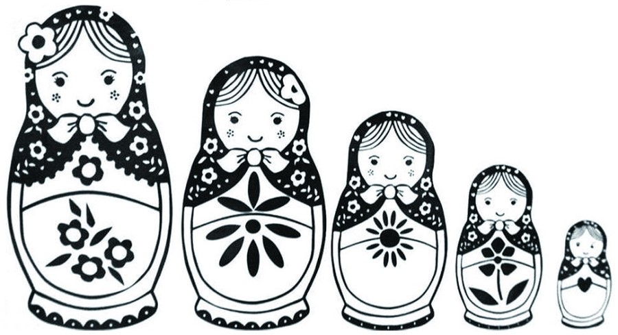 마트로시카 인형.. 일러스트에서 제품 디자인까지/마트로시카 색칠 도안 : 네이버 블로그