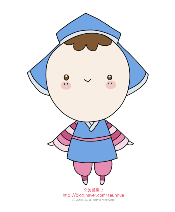 한복 입은 남자아이 손그림 일러스트 ♡ 꼬마 캐릭터 그리기 네이버 블로그