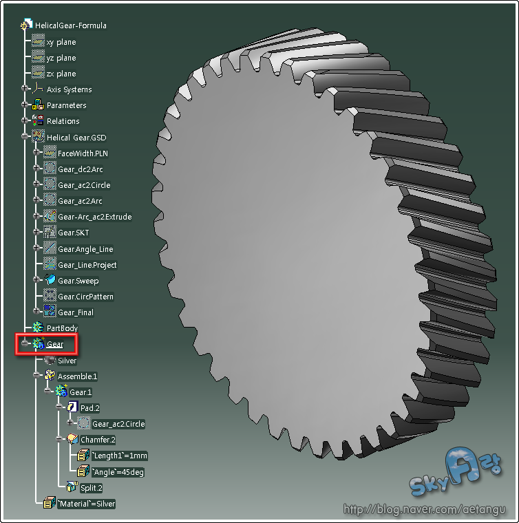 helical gear design in catia pdf