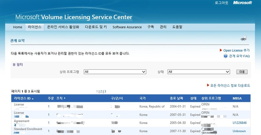 microsoft com licensing servicecenter