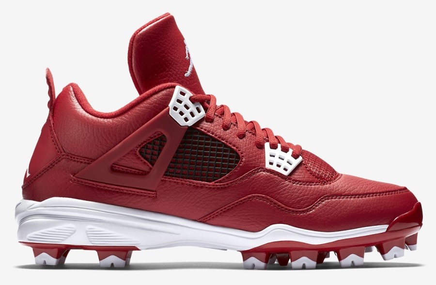 열혈야구 추천야구화 Nike Jordan Retro 4 Baseball Cleat 사회인야구에 적합한 나이키 조던 레트로4 한정판 인조잔디화 뽕스파이크 몰드화 출시 6400