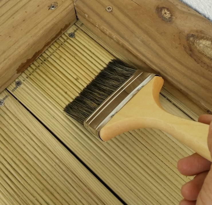 전원주택 데크(deck) 시공하기 - 방부목 오일스테인 칠하기, 데크 만들때 주의사항 : 네이버 블로그