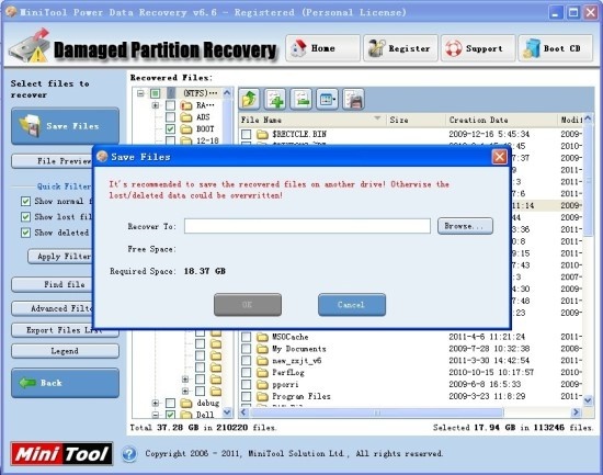 minitool data recovery free edition