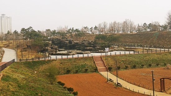 운정호수공원산책로 반려견 산책