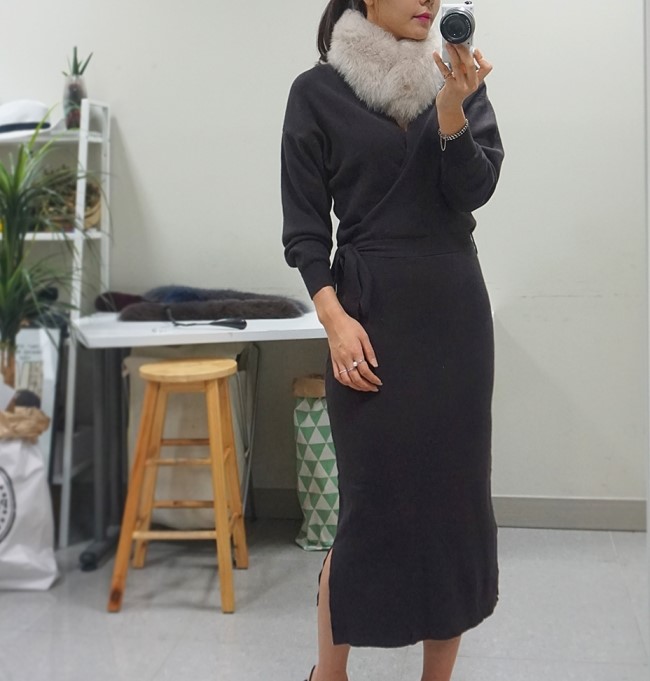 Real Fox Muffler Amitie Story Market Luxurious fox