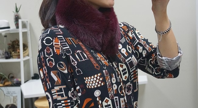 Real Fox Muffler Amitie Story Market Luxurious fox