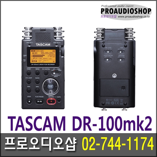 TASCAM DR100MK2/ 휴대용 2채널 레코더 / DR-100MK2 POTABLE 2CH LINEAR PCM RECORDER - 블로그