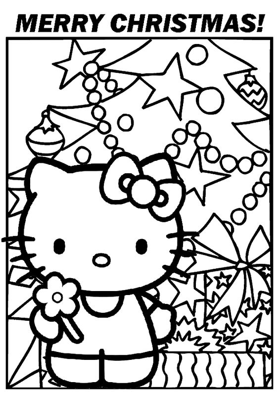 헬로키티 크리스마스 색칠공부 키티밑그림 Hello Kitty Christmas : 네이버 블로그