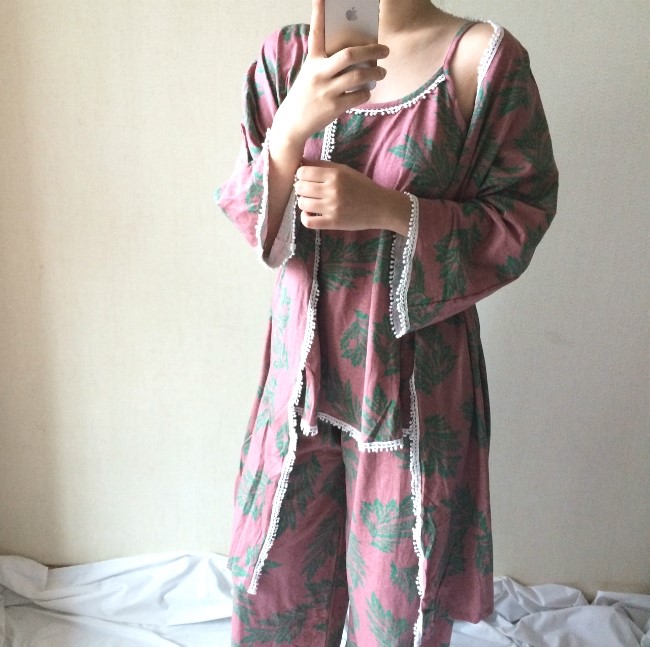 New Marsala 3ps homeware Nash + long pants + robe 