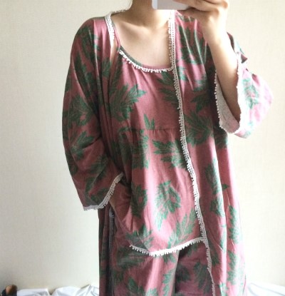 New Marsala 3ps homeware Nash + long pants + robe 