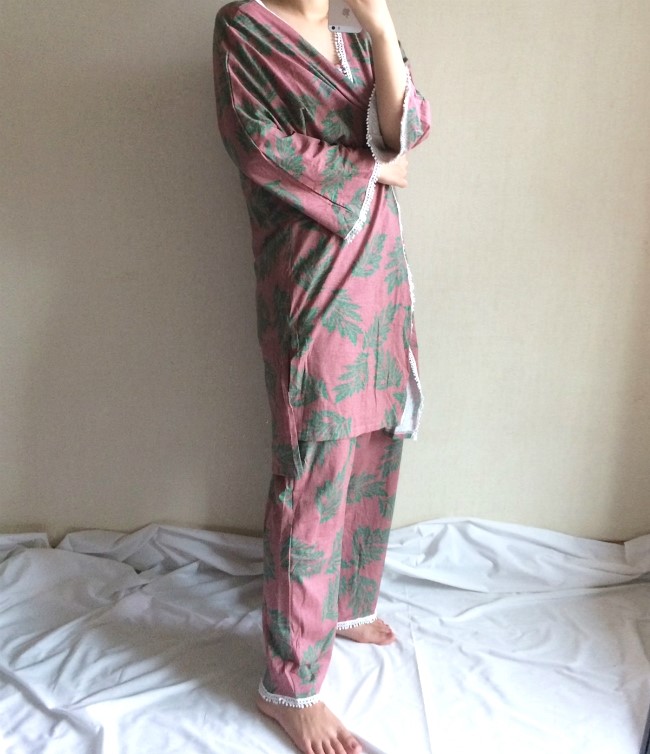 New Marsala 3ps homeware Nash + long pants + robe 