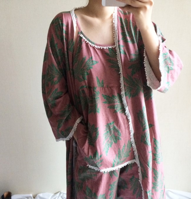 New Marsala 3ps homeware Nash + long pants + robe 