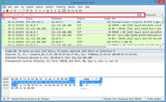 wireshark http and dns lac