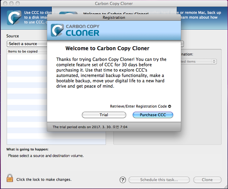 mac carbon copy cloner ssd
