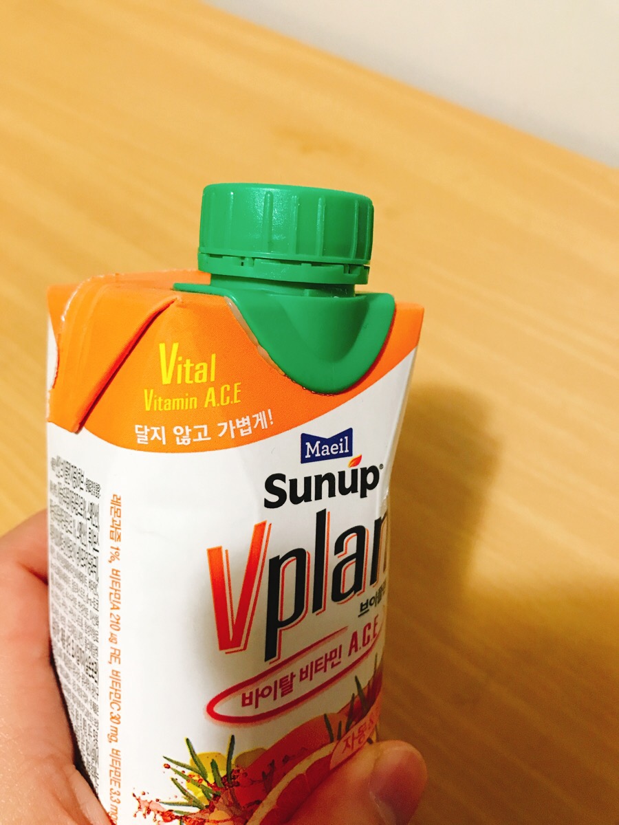 CU 편의점 음료 리뷰 : maeil Sunup V plan 썬업 브이플랜 자몽&허브 - 블로그
