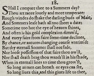 Shall I compare thee to a summer's day? (Sonnet 18) - 블로그