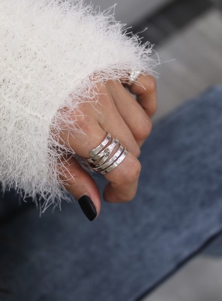 <b><p>​silver point 5 les rg</p></b><b><p>シルバー ポイント 5行 リング</p></b><br /><br /><p align='center'>