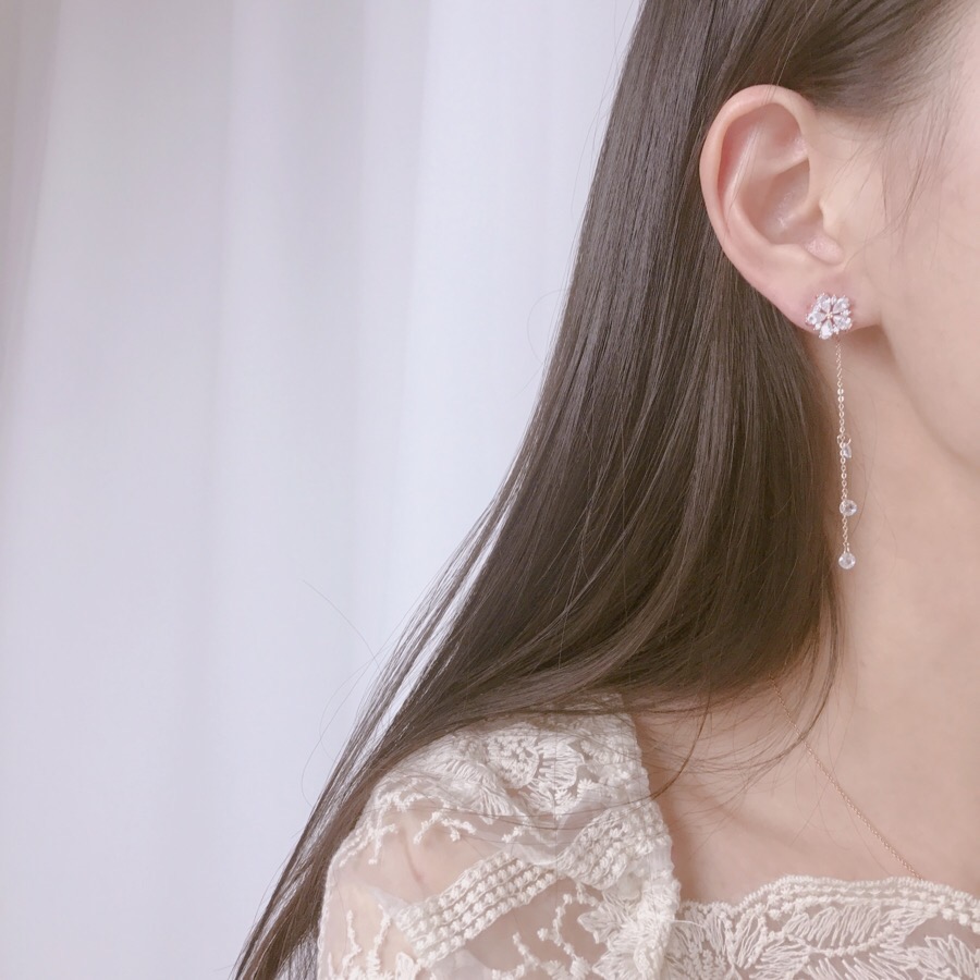 <b><p>spring Cherry Blossom Mot-Daught fw ea Drop</p></b><b><p>春 桜 螺鈿 フラワー イヤリング ドロップ ツーウェイ 15種 開講コーディネート</p></b><br /><br /><p align='center'>