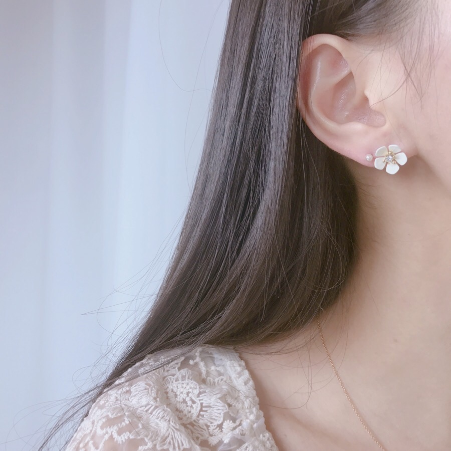 <b><p>spring Cherry Blossom Mot-Daught fw ea Drop</p></b><b><p>春 桜 螺鈿 フラワー イヤリング ドロップ ツーウェイ 15種 開講コーディネート</p></b><br /><br /><p align='center'>