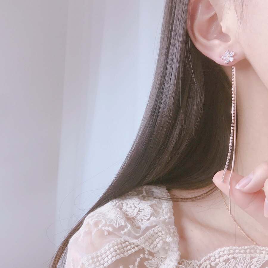 <b><p>spring Cherry Blossom Mot-Daught fw ea Drop</p></b><b><p>春 桜 螺鈿 フラワー イヤリング ドロップ ツーウェイ 15種 開講コーディネート</p></b><br /><br /><p align='center'>