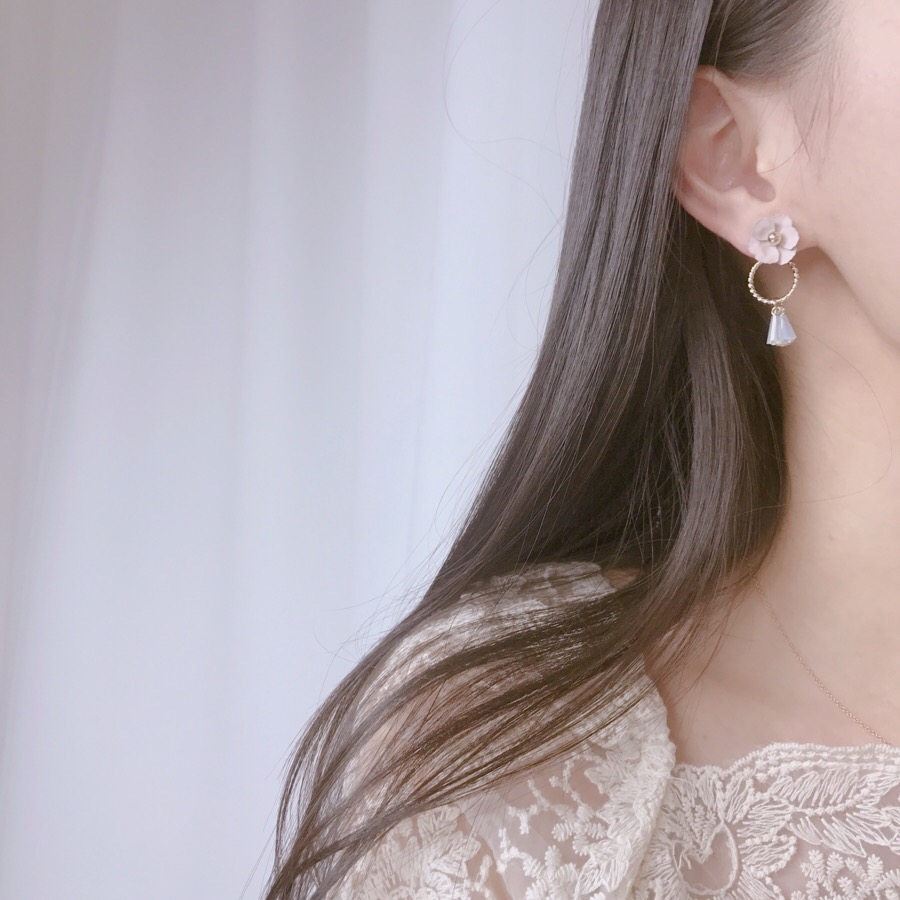 <b><p>spring Cherry Blossom Mot-Daught fw ea Drop</p></b><b><p>春 桜 螺鈿 フラワー イヤリング ドロップ ツーウェイ 15種 開講コーディネート</p></b><br /><br /><p align='center'>