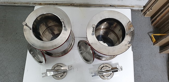 SUS304 Stainless Steel / Ball Mill Jar / Clamp Type / 스테인레스스틸 볼밀용 포트 / 플랜지타입 / Mill(분쇄밀) / 피케이랩(PKlab) - 블로그