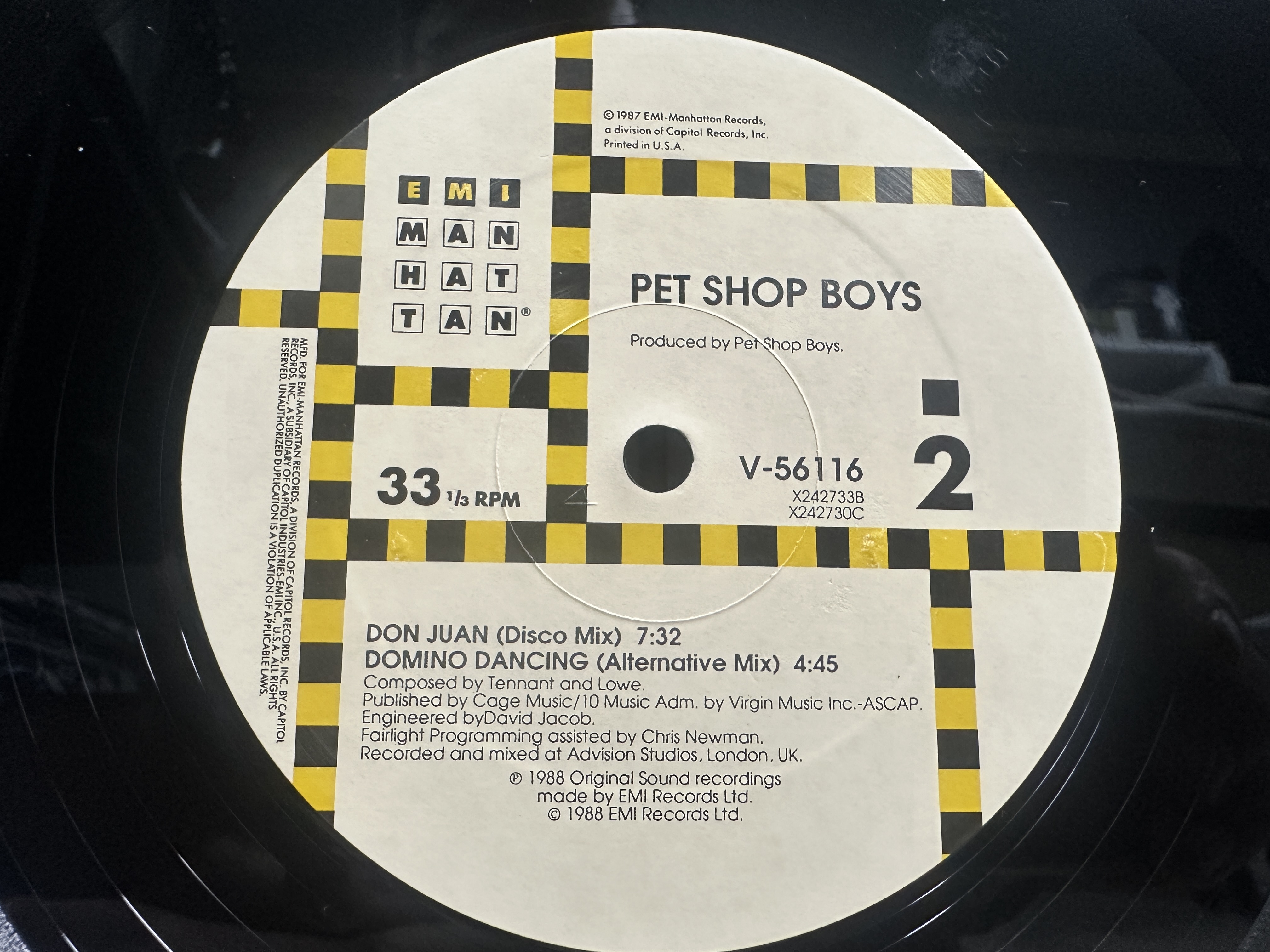 Pet Shop Boys (펫샵보이즈) 3집 Introspective 히트 싱글 리뷰 Domino Dancing / Left To My Own Devices (앨범,싱글 LP)